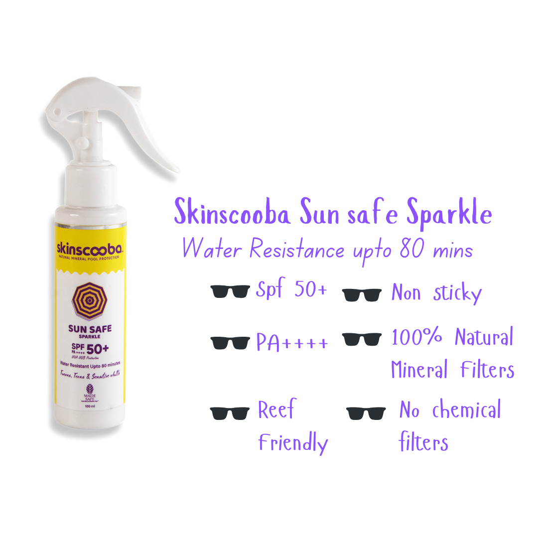 Skinscooba Sun Safe SPF 50+ Sunscreen Spray, For Tweens & Teens
