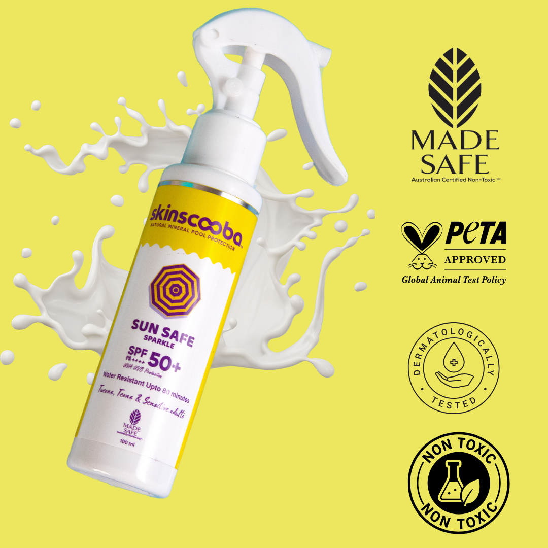 Skinscooba Sun Safe SPF 50+ Sunscreen Spray, For Tweens & Teens